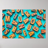 Hintergrund für zufällige Buchstaben - Vintager Te