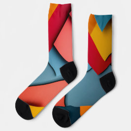 Hintergrund geometrischer Formen in hellen Farben Socken