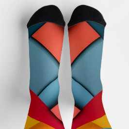 Hintergrund geometrischer Formen in hellen Farben Socken