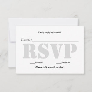 Hintergrund Grau Schablone - RSVP Antwortkarte Karte