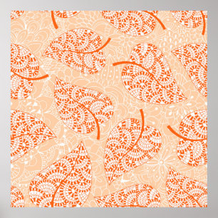 Hintergrund Herbst. Leaf-Hintergrund Poster