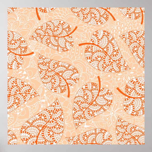 Hintergrund Herbst. Leaf-Hintergrund Poster (Vorne)