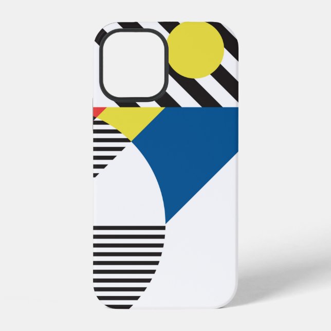 Hintergrund im Retro-Moderne-Stil iPhone Hülle (Rückseite)