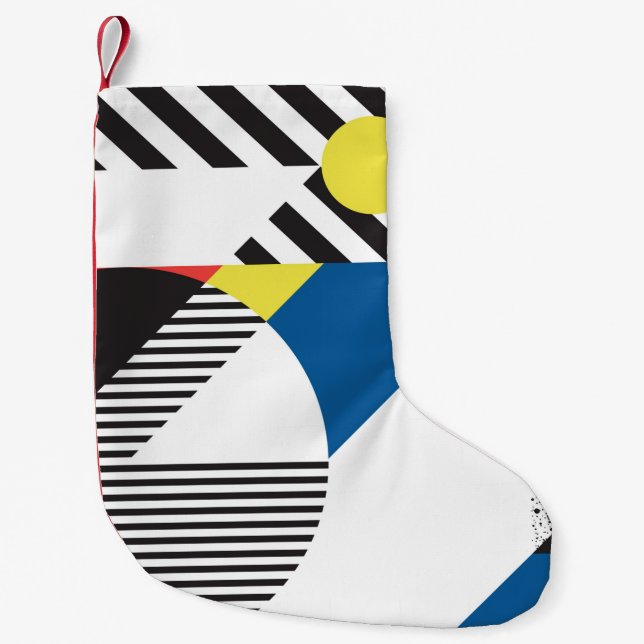 Hintergrund im Retro-modernen Stil Kleiner Weihnachtsstrumpf (Vorderseite)