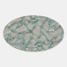 Hintergrund (Imitate) aus geschliffenem Glas Ovaler Aufkleber