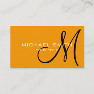 Hintergrund in Monogram Orange (RYB)-Farbe Visitenkarte
