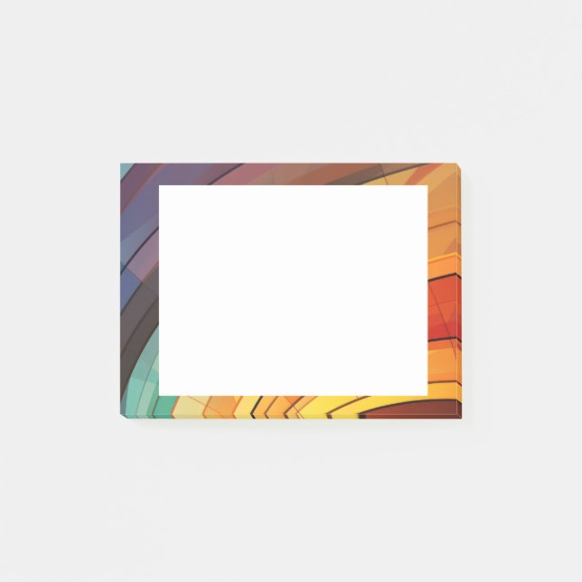 Hintergrund in Regenbogenfarben Post-it Klebezettel (Vorderseite)
