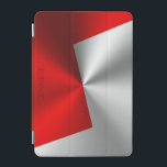 Hintergrund in Rot und Silber iPad Mini Hülle<br><div class="desc">Geometrischer roter und silberer Hintergrund,  metallischer Look mit anpassbarem Hintergrund.</div>