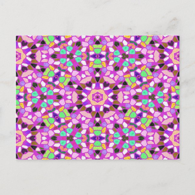 Hintergrund Kaleidoskop Postkarte (Vorderseite)