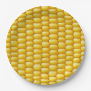 Hintergrund Maiskolben Pappteller
