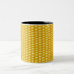 Hintergrund Maiskolben Zweifarbige Tasse