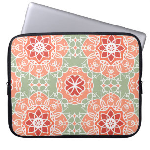 Hintergrund mit antiken Blumen. Nahtloses Blumenmu Laptopschutzhülle