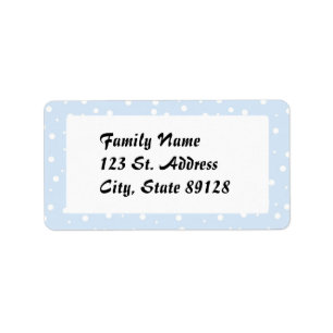 Hintergrund mit blauem und weißem Schnee Adressaufkleber