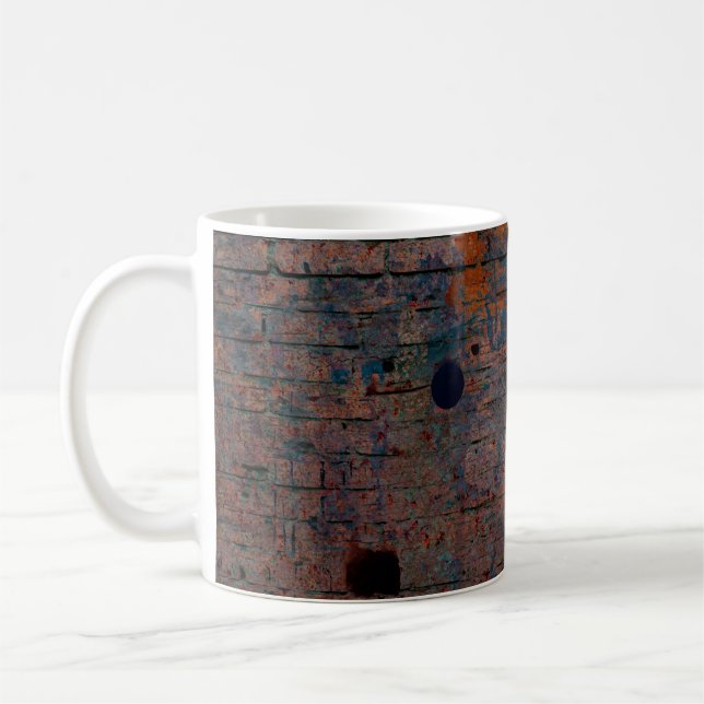 Hintergrund mit Farbgrundierung. Verschiedenes Far Kaffeetasse (Links)