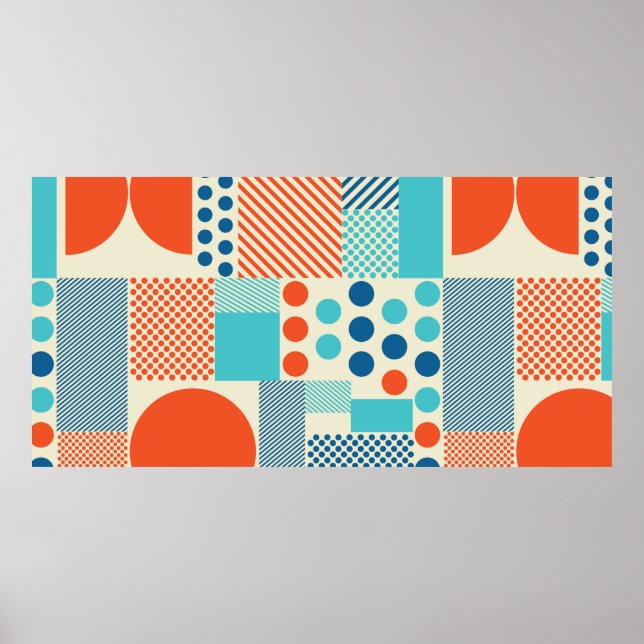 Hintergrund mit geometrischen Formen, modernes Kun Poster (Vorne)