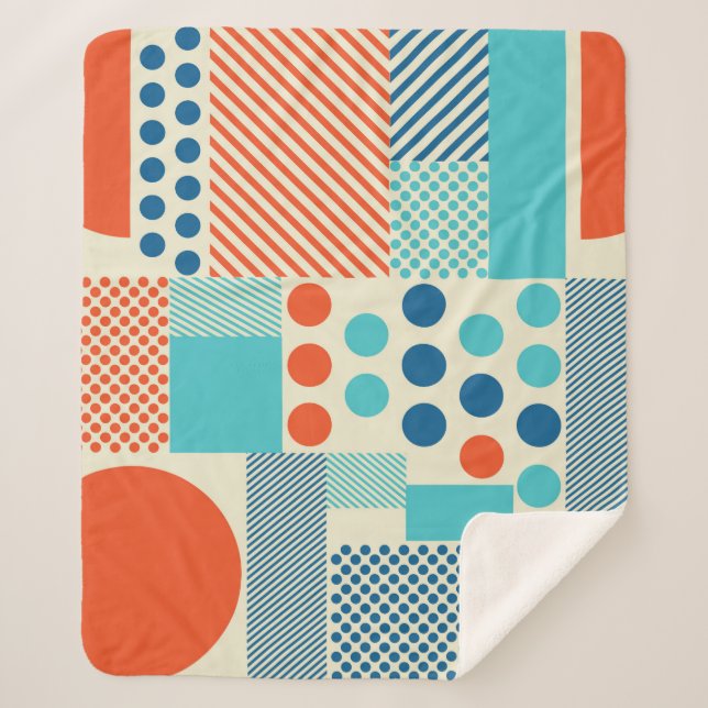 Hintergrund mit geometrischen Formen, modernes Kun Sherpadecke (Vorderseite)