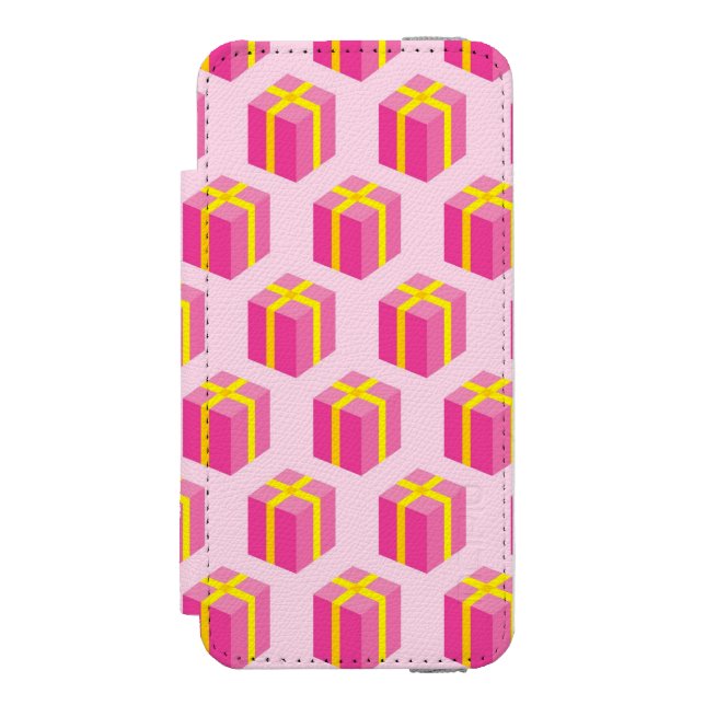 Hintergrund mit Geschenken Incipio iPhone Geldbeutel-Hülle (Folio Vorderseite)