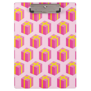 Hintergrund mit Geschenken Klemmbrett