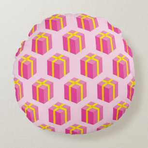 Hintergrund mit Geschenken Rundes Kissen