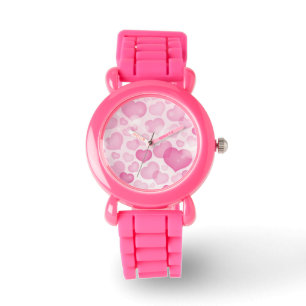 Hintergrund mit Herzen Armbanduhr