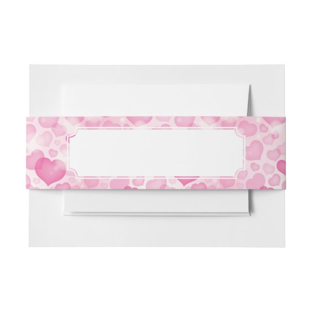 Hintergrund mit Herzen Einladungsbanderole (Vorderseite Beispiel)