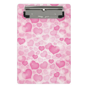 Hintergrund mit Herzen Mini Klemmbrett