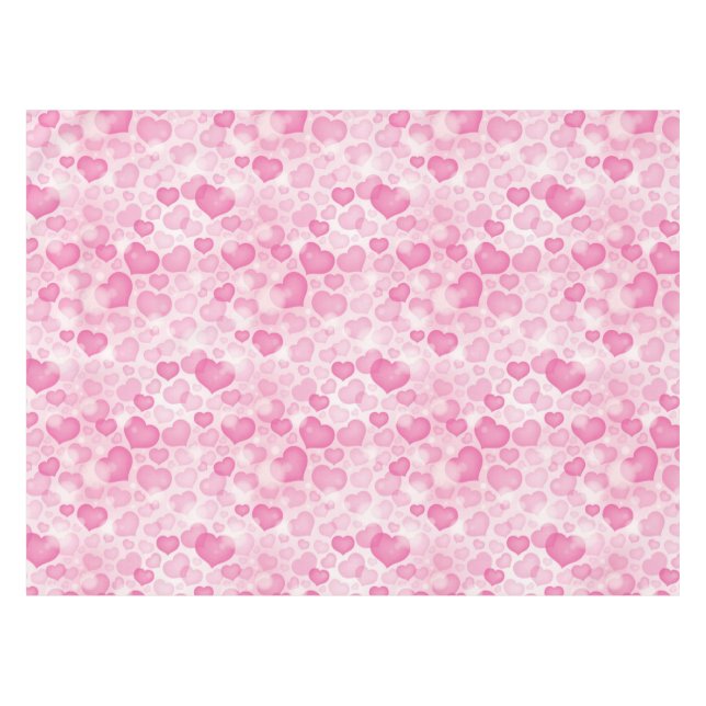 Hintergrund mit Herzen Tischdecke (Vorderseite (Horizontal))