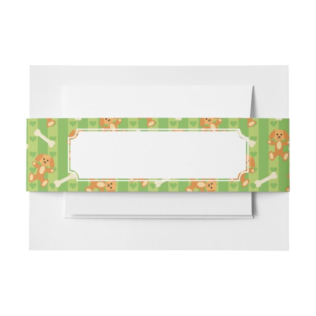 Hintergrund mit Hunden und den Knochen Einladungsbanderole (Vorderseite Beispiel)