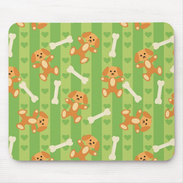 Hintergrund mit Hunden und den Knochen Mousepad (Vorne)