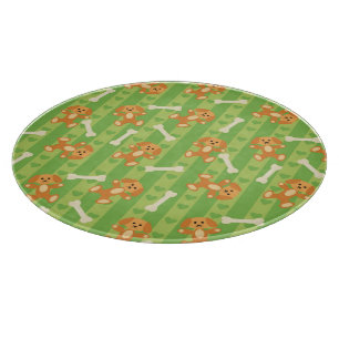 Hintergrund mit Hunden und den Knochen Schneidebrett