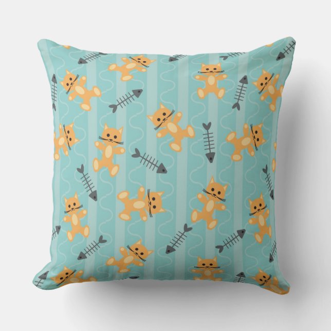 Hintergrund mit Katzen Kissen (Vorderseite)