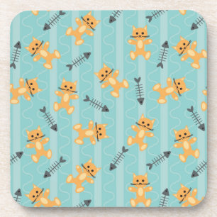 Hintergrund mit Katzen Untersetzer