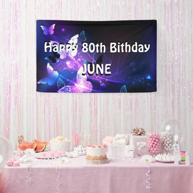 Hintergrund mit Nachtschmetterlingen Banner (Party)
