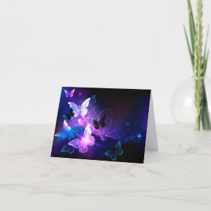 Hintergrund mit Nachtschmetterlingen Dankeskarte