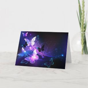 Hintergrund mit Nachtschmetterlingen Einladung