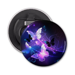 Hintergrund mit Nachtschmetterlingen Flaschenöffner