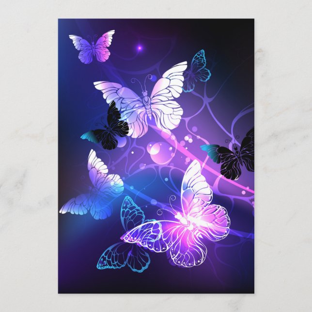 Hintergrund mit Nachtschmetterlingen Programm (Vorderseite)