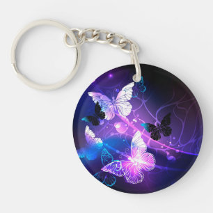 Hintergrund mit Nachtschmetterlingen Schlüsselanhänger