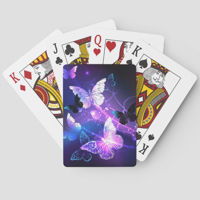 Hintergrund mit Nachtschmetterlingen Spielkarten (Rückseite)
