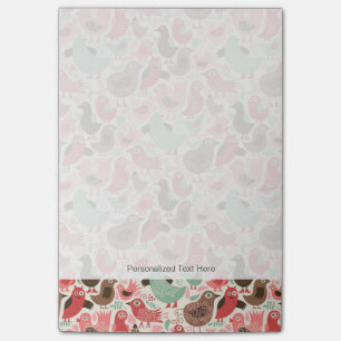 Hintergrund mit niedlichen Vögeln Post-it Klebezettel