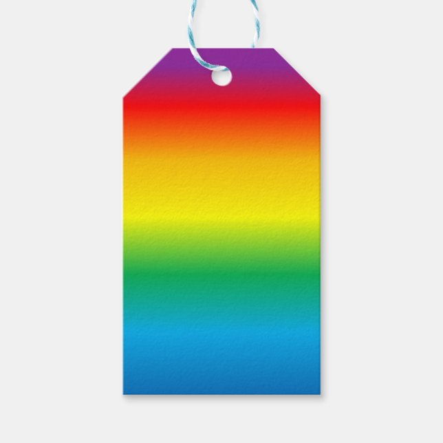 Hintergrund mit Regenbogen farbig Geschenkanhänger (Vorderseite)