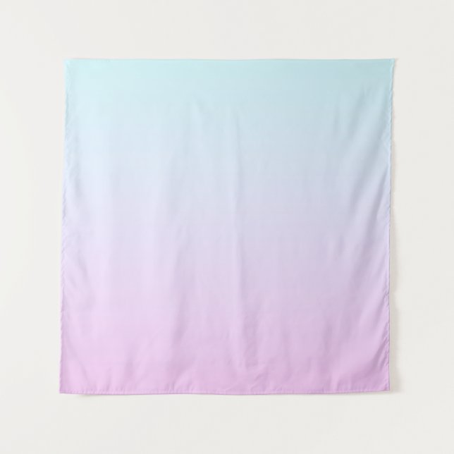 Hintergrund mit rosa und blauen Pastellfarben Wandteppich (Vorderseite)