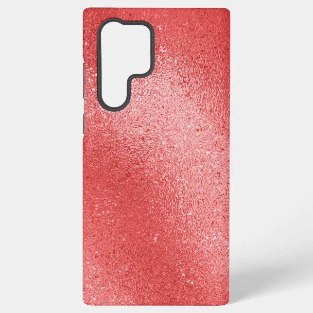 Hintergrund mit roter irisierender Textur Samsung Galaxy Hülle (Rückseite)