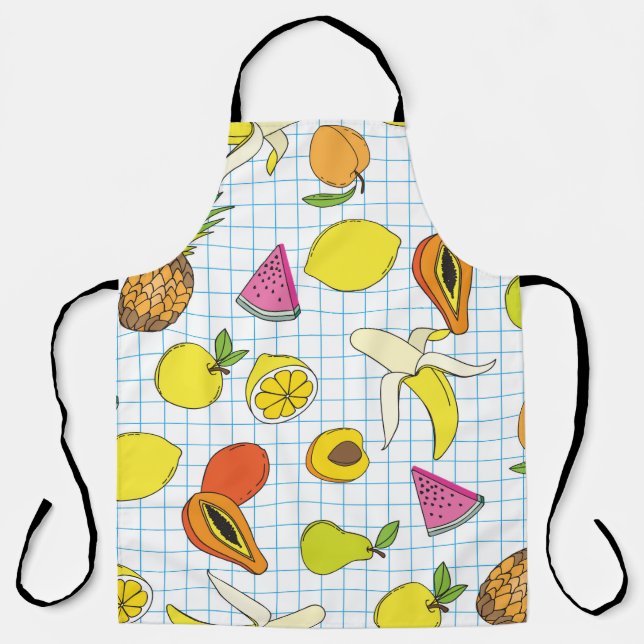 Hintergrund mit saftigen Früchten. Nahtlose Frucht Schürze (Vorderseite)