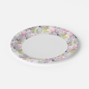 Hintergrund mit Schmetterling Pappteller