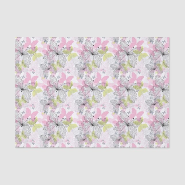 Hintergrund mit Schmetterling Seidenpapier (Vorderseite)