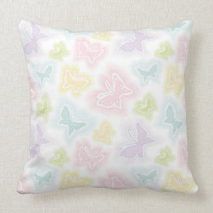 Hintergrund mit Schmetterlingen im Aquarell Kissen
