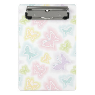 Hintergrund mit Schmetterlingen im Aquarell Mini Klemmbrett
