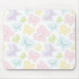 Hintergrund mit Schmetterlingen im Aquarell Mousepad