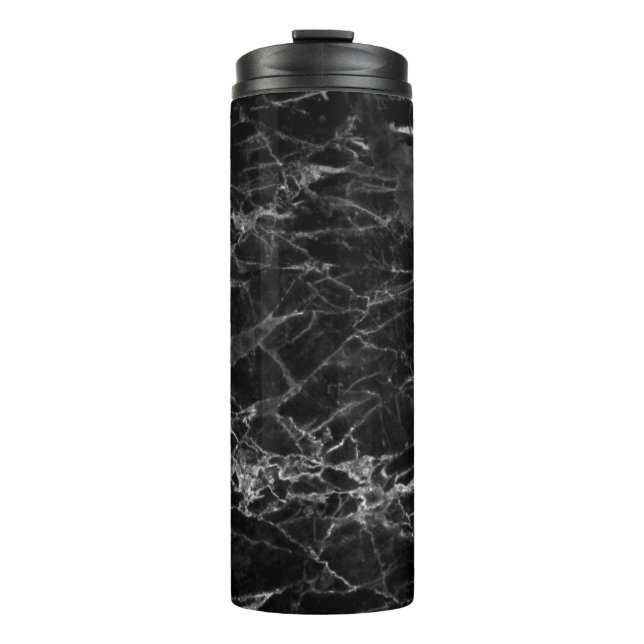 Hintergrund mit schwarzer Textur Thermosbecher (Vorderseite)